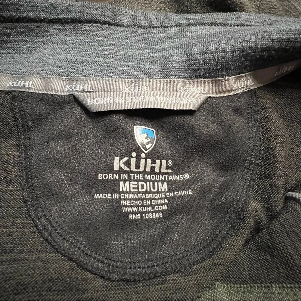 KUHL Mens Ryzer Quater Zip Sweater Size M Outdoor Gorpcore Hiking Layer UPF 50